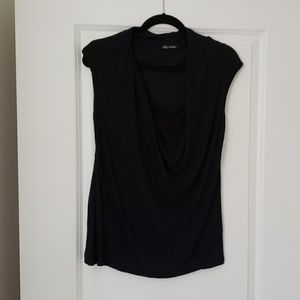 Black cowl neck t shirt